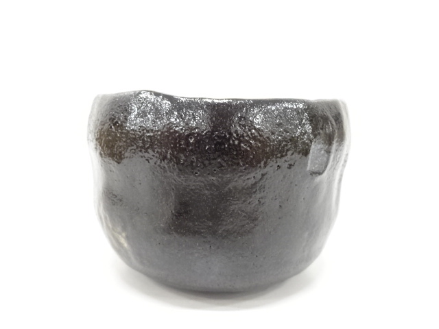  楽焼　佐々木昭楽造　黒楽　茶碗